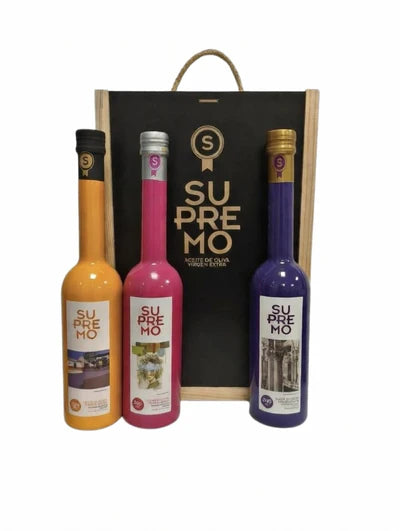 PACK REGALO - Caja de Madera (3 Botellas x 500 ml)