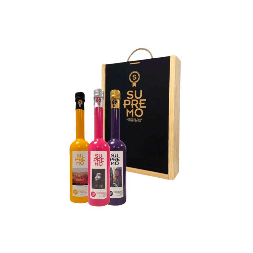 PACK REGALO - Caja de Madera (3 Botellas x 500 ml)