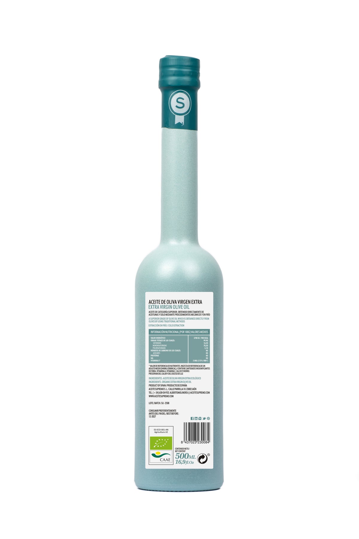 Aceite de Oliva Virgen Extra Royal Ecológico 500ML - Cosecha Temprana