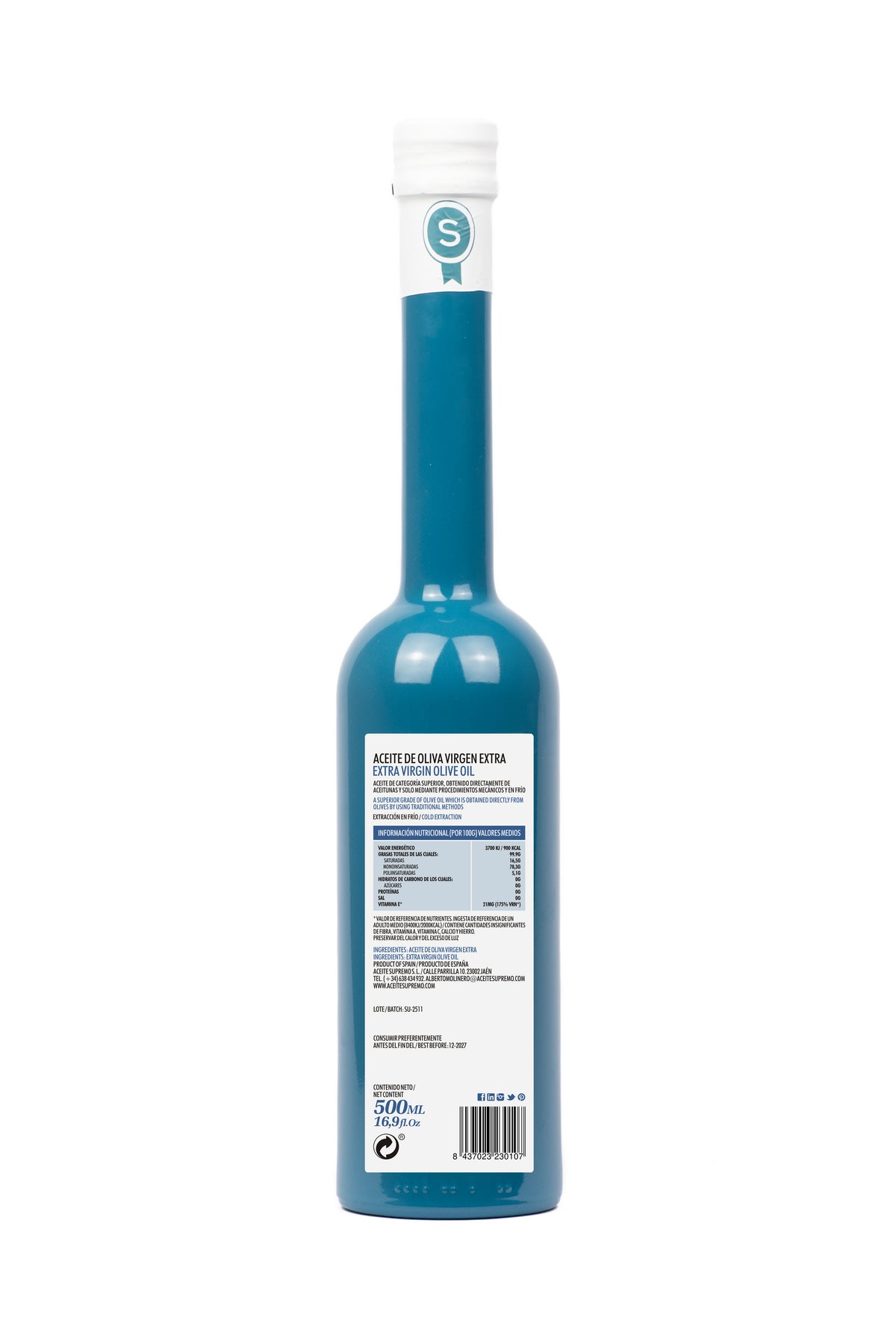 Aceite de Oliva Virgen Extra Lucio 500ML - Cosecha Temprana