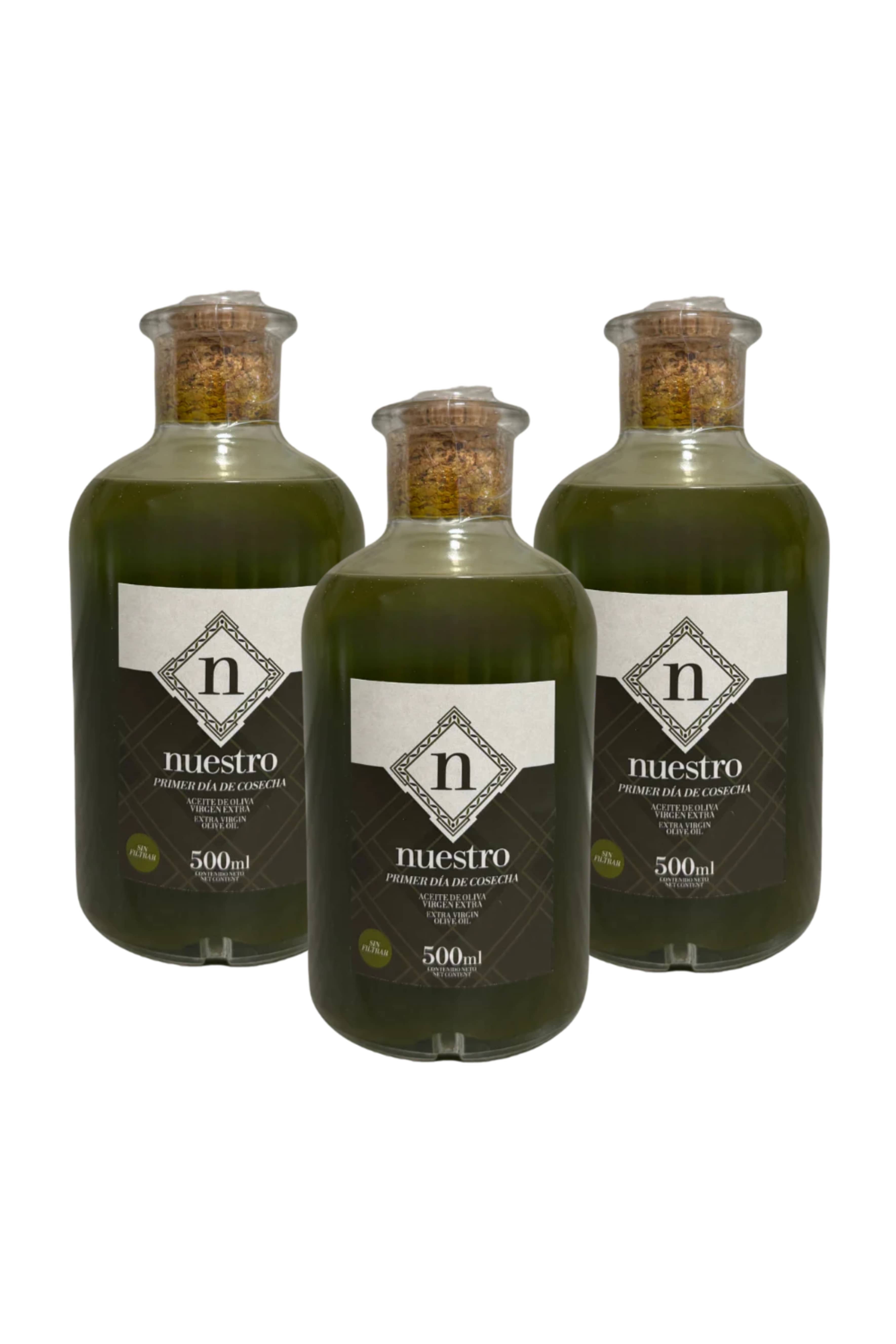 Aceite Virgen Extra 500 ml (Sin Filtrar) "Nuestro" – Primer día de cosecha