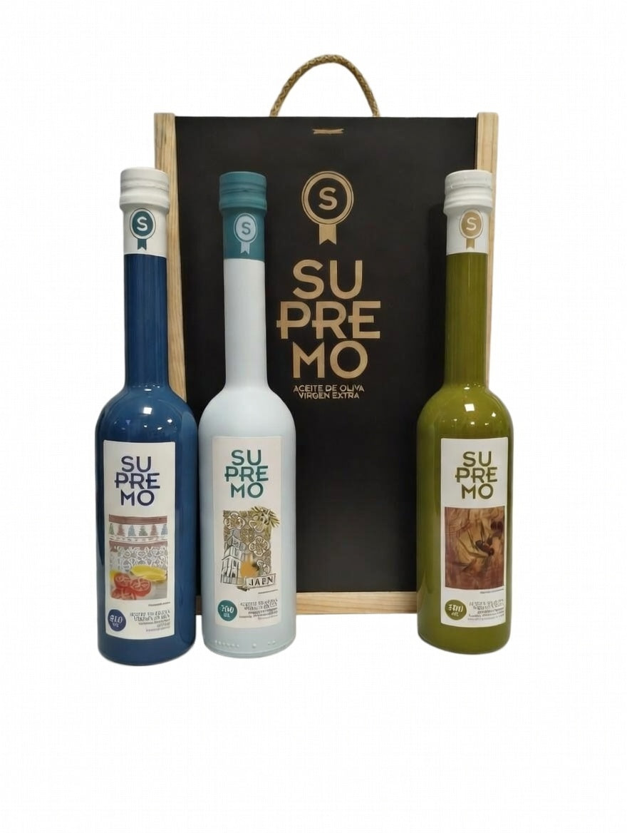 PACK ESPECIAL - Caja de Madera (3 Botellas x 500 ml)